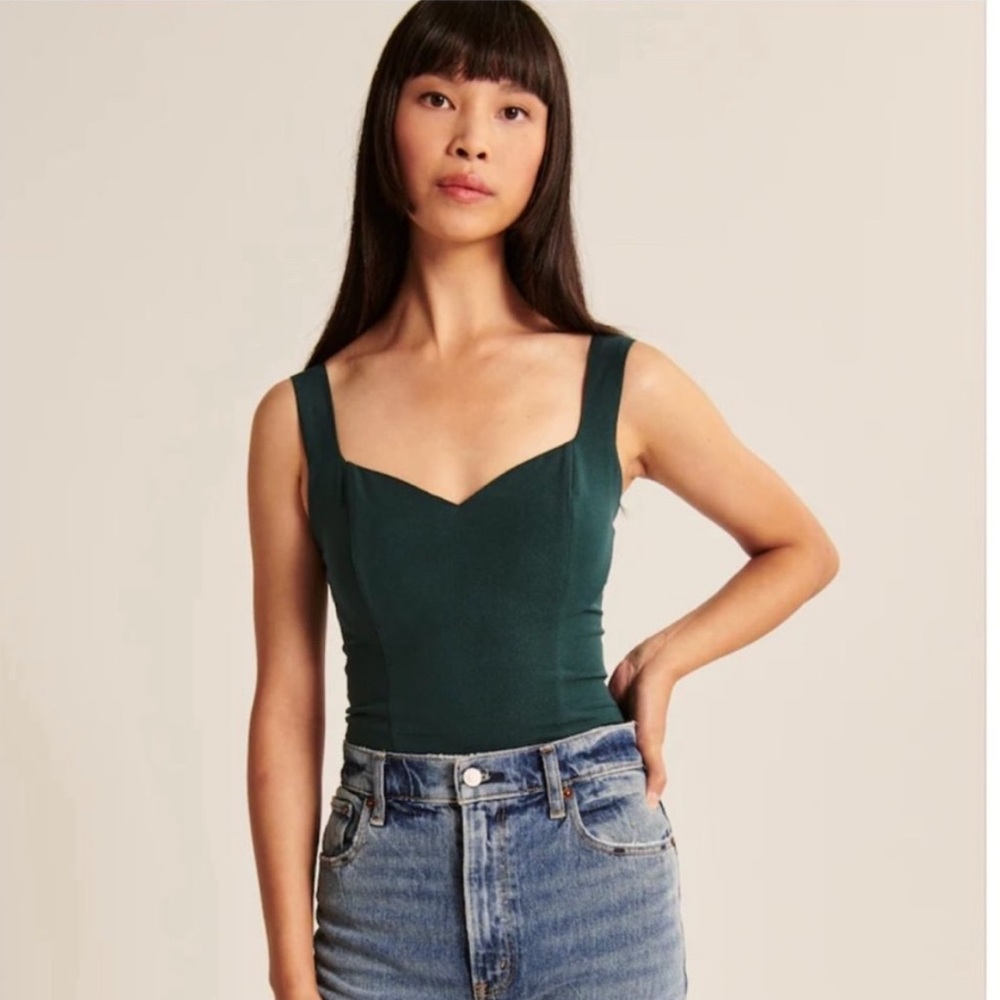 ABERCROMBIE & FITCH GREEN TANK S